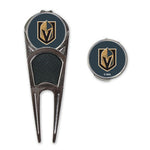 Vegas Golden Knights NHL Golf Ball Mark Repair Tool and Hat Clip with 2 Ball Markers