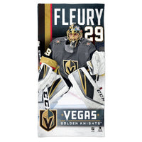 Vegas Golden Knights NHL Spectra Beach Towel - Marc-Andre Fleury