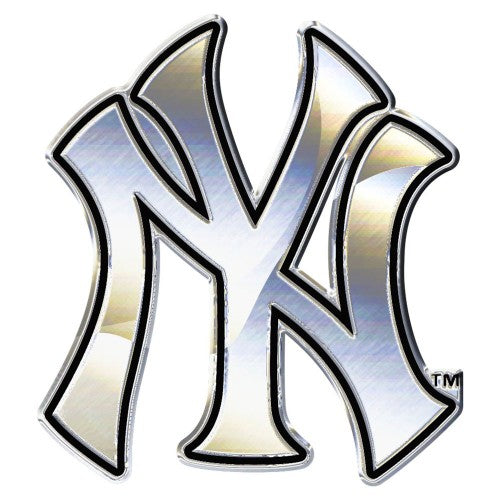 New York Yankees MLB Premium Chrome Free Form Auto Emblem